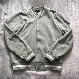 F21 Grey Varsity Jacket